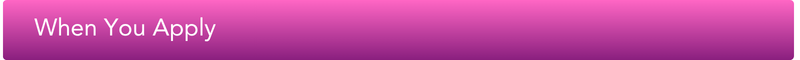 A clickable banner that says When You Apply